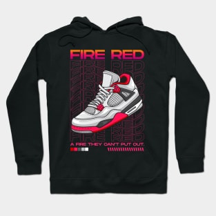 AJ 4 Retro Fire Red Sneaker Hoodie